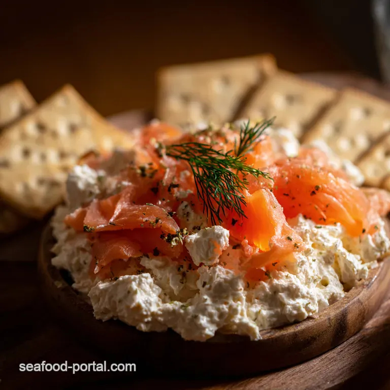 Smoked Salmon Horseradish Cream Cheese Dip presentation