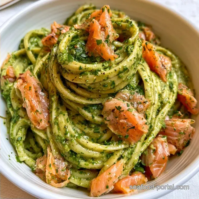 Restaurant-Style Smoked Salmon Pesto Pasta