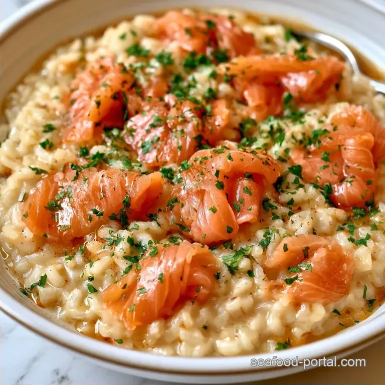 Oven Baked Smoked Salmon Risotto