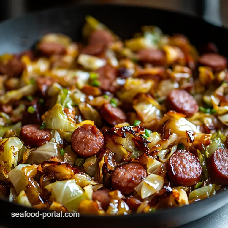 Smoked Sausage and Cabbage Skillet 30Minute Blitz presentation