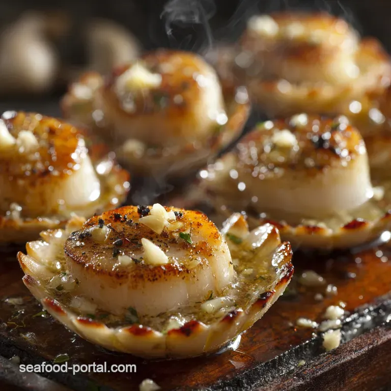 Smoked Scallops with Garlic: Hot-Smoked Perfection presentation
