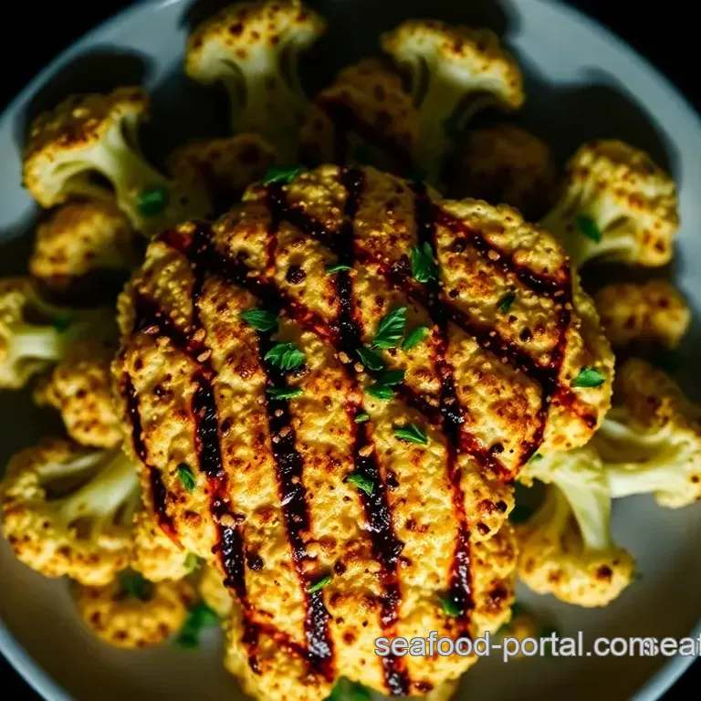 Smoky Grilled Cauliflower Steaks with Garlic-Herb Marinade