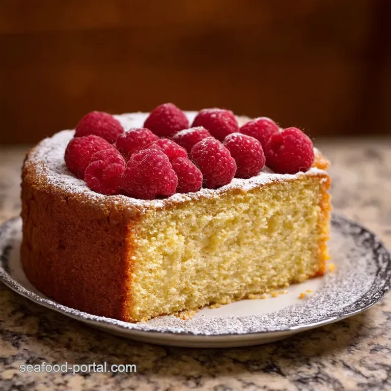 Snow White Raspberry Poppy Seed Dream Cake presentation