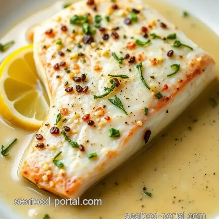 Sous Vide Sea Bass with Lemon Herb Butter presentation