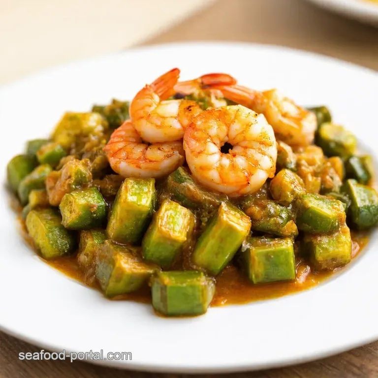 Southern Comfort Smothered Okra with Shrimp