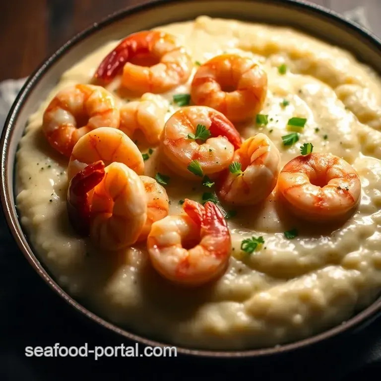 Southern Delight: Creamy Shrimp and Grits presentation