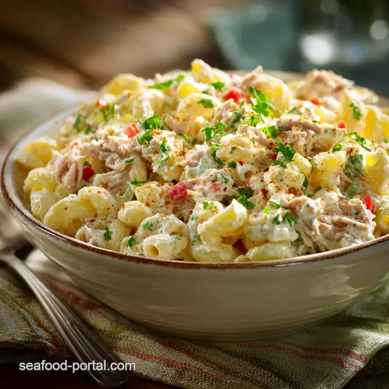 Southernstyle Tuna Macaroni Salad: the Cracking Good Classic presentation