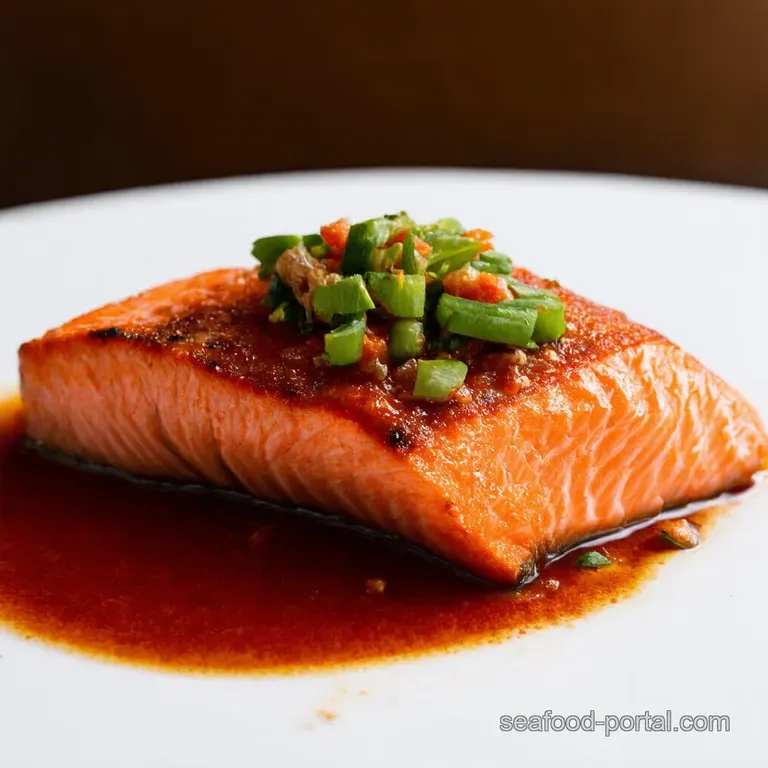 SoyGlazed Salmon Steaks with Fiery Sambal Salad