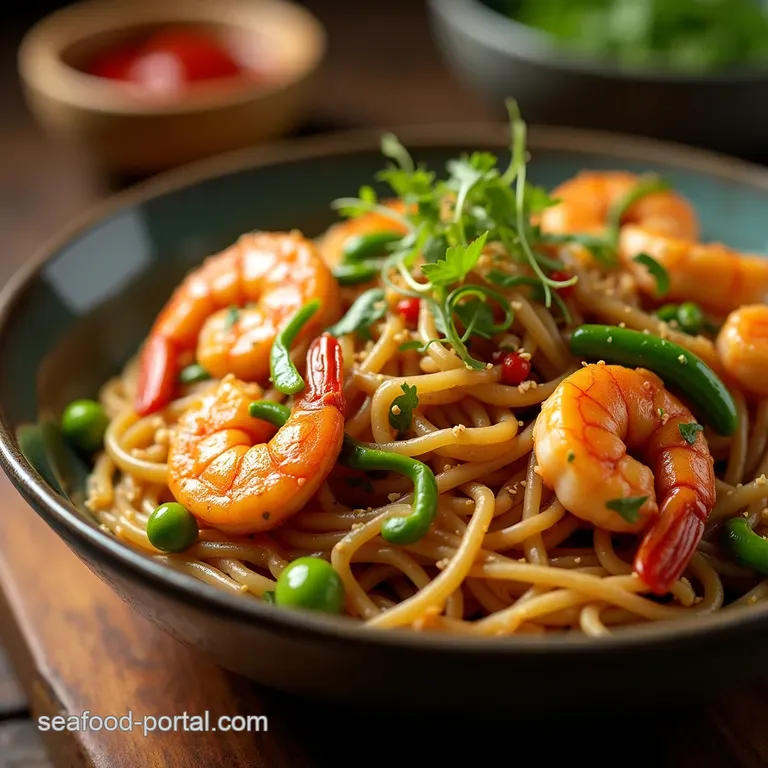 The Speedy Shrimp Edamame Power Bowl HighProtein Stir Fry with Sesame Noodles presentation