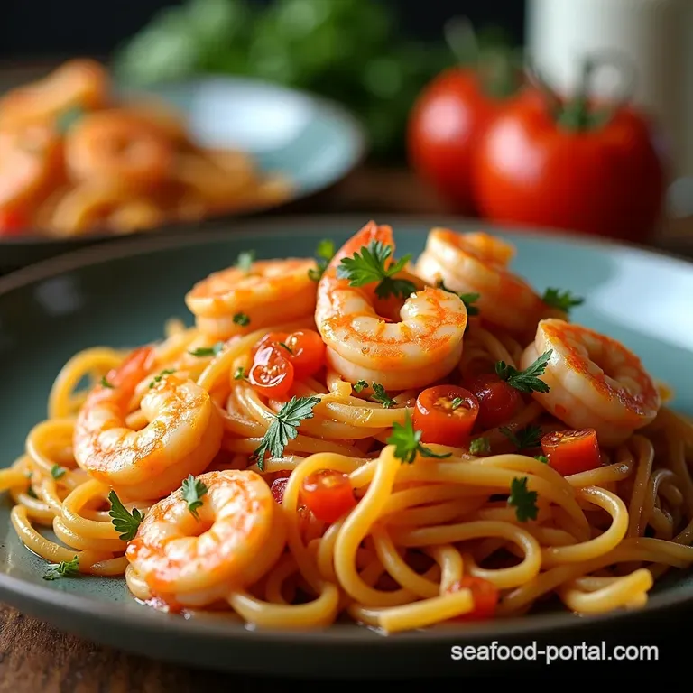 Speedy Shrimp Pasta in Tomato Bliss