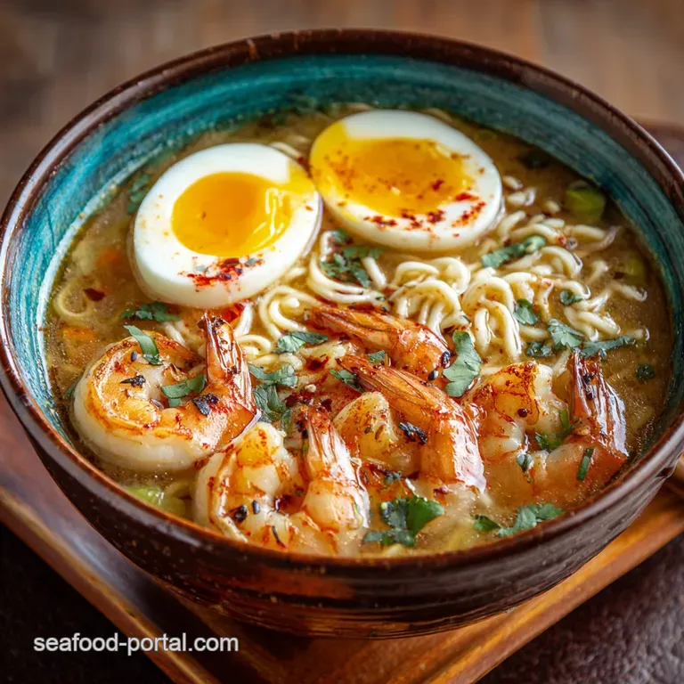Quick Miso Shrimp Ramen Noodles with Jammy Eggs 35Minute Broth presentation