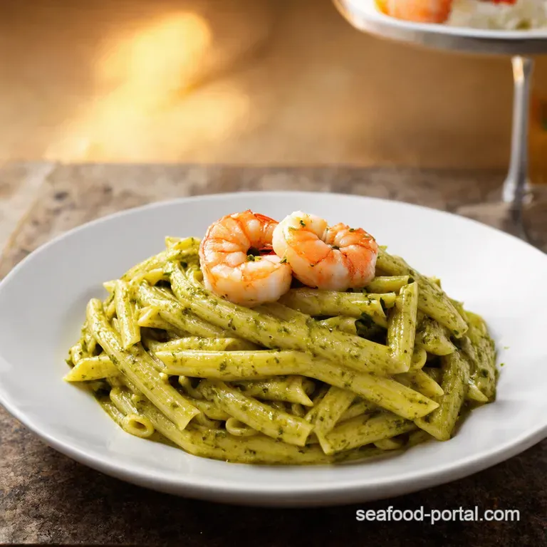 Speedy Shrimp & Sun-Dried Tomato Pesto Pasta (Ready in 30!) presentation