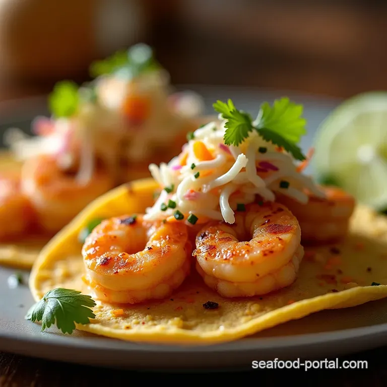 Speedy Sunshine Shrimp Tacos with Zesty Slaw Ready in Under 30 presentation