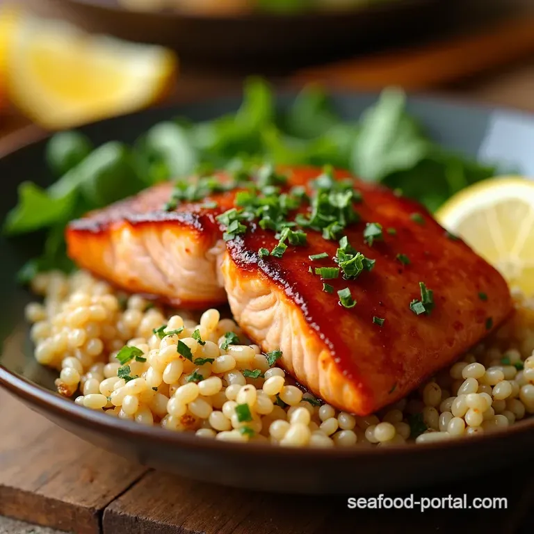 Speedy Teriyaki Salmon Supper presentation