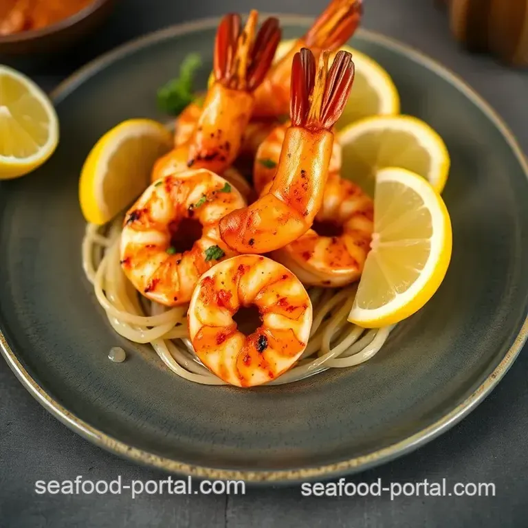Grilled Shrimp Delight With Spicy Citrus presentation