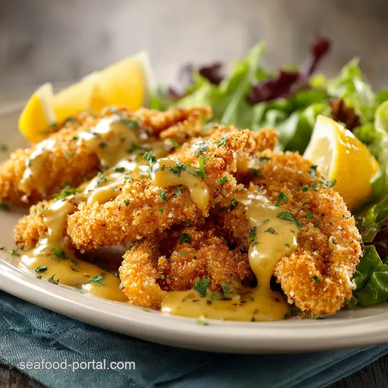 Spicy Southern Fried Catfish with Mustard Sauce: the Firecracker Fish Recipe presentation