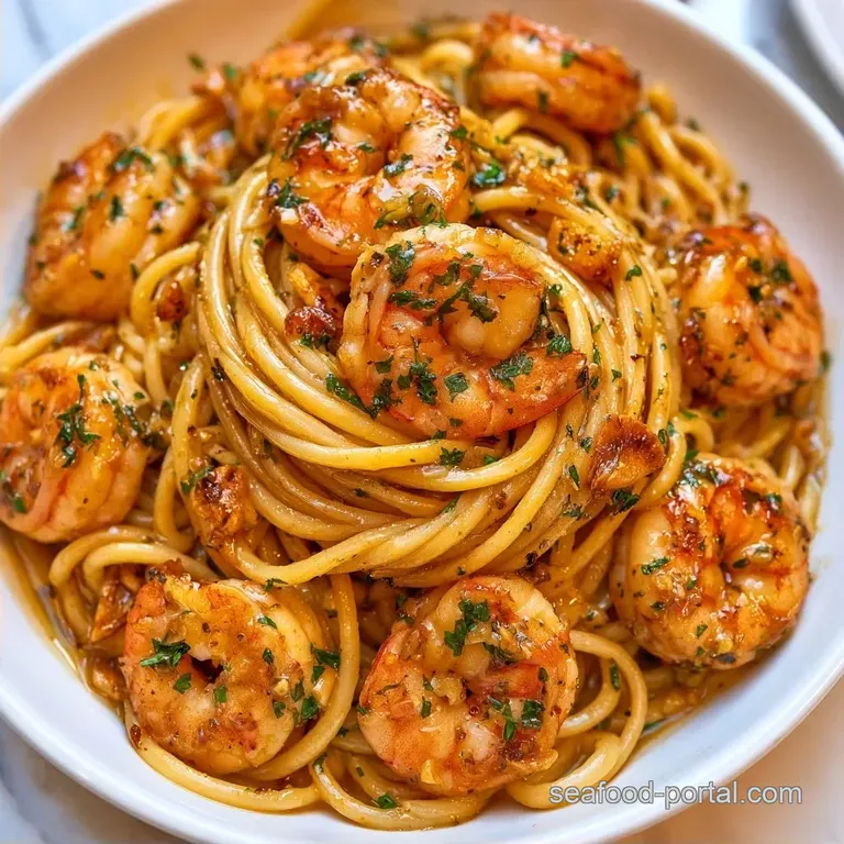 Spicy Garlic Shrimp Spaghetti in 25 Minutes