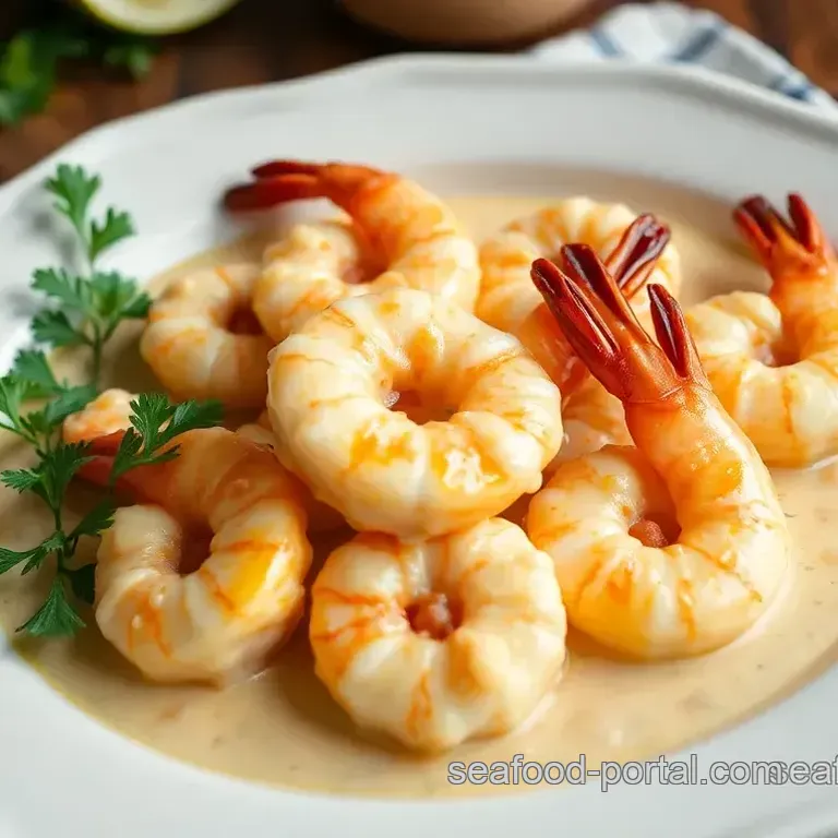 Sautéed King Prawns in Creamy Coconut Sauce
