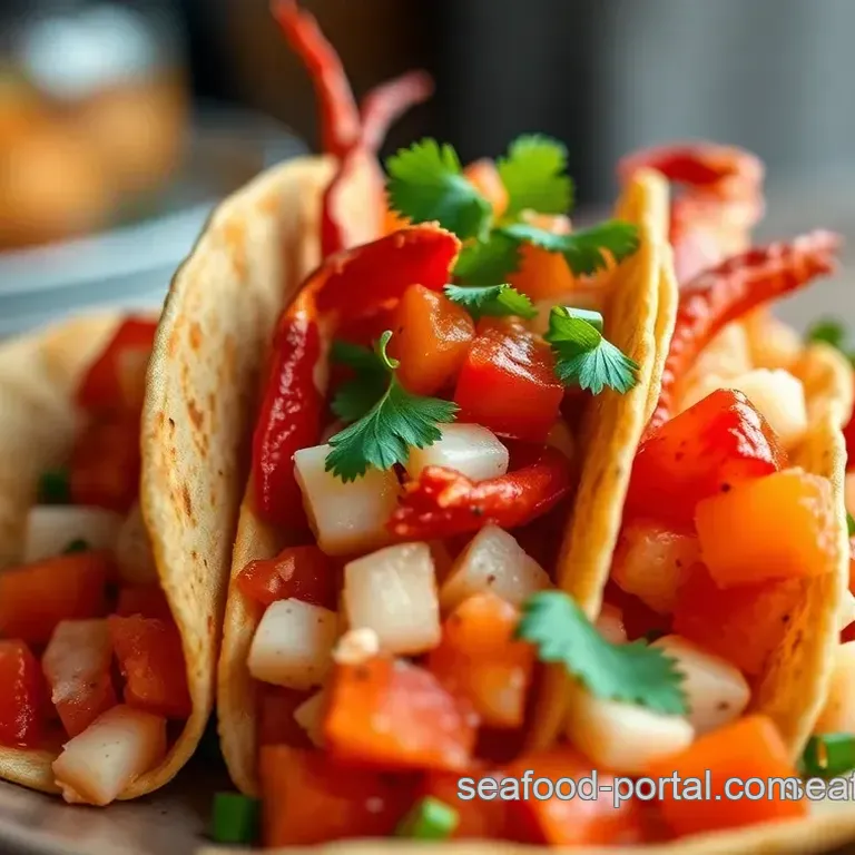 Spicy Langostino Lobster Tacos with Citrus Salsa