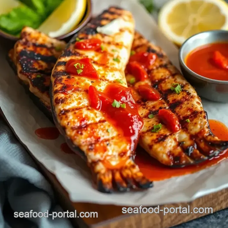 Grilled Fish with Spicy Marinade Delight presentation