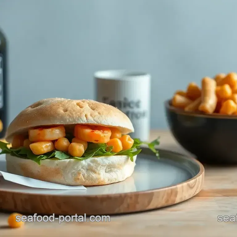 Sautéed Prawn Chickpea Sandwich Delight