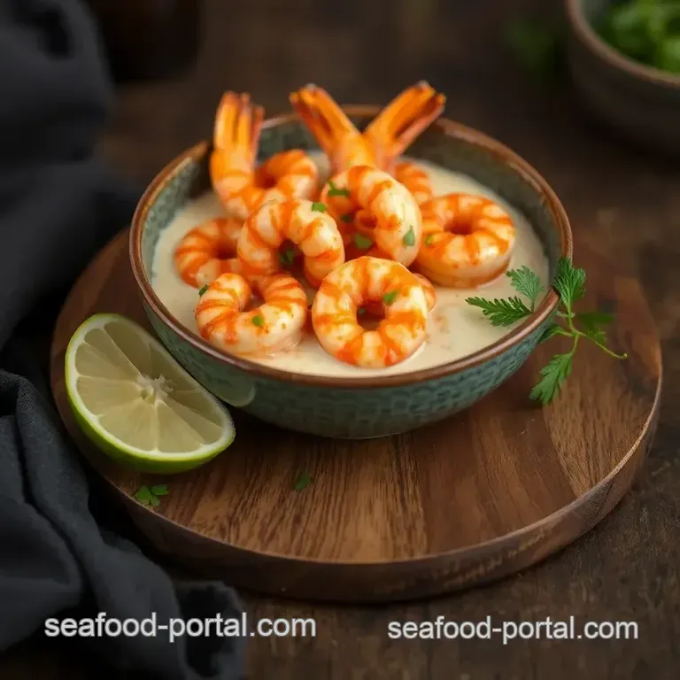 Cook Spicy Prawns in Creamy Coconut Sauce presentation