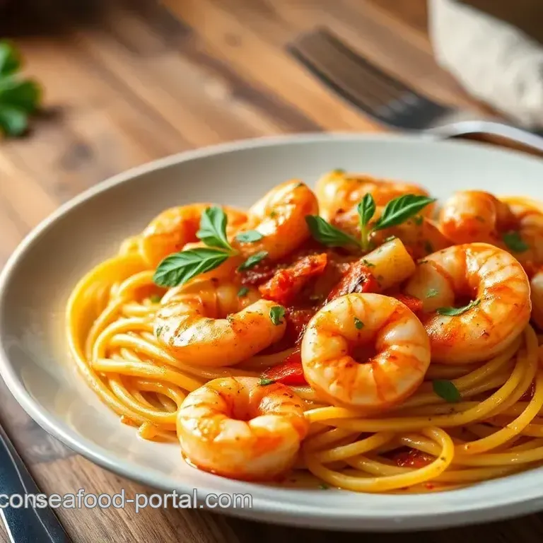 Sautéed Prawns with Spicy Pasta