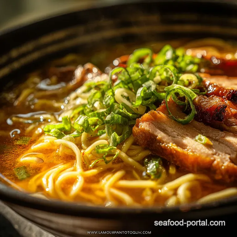 Spicy Ramen Noodles Inferno Pork Ramen with Homemade Tare