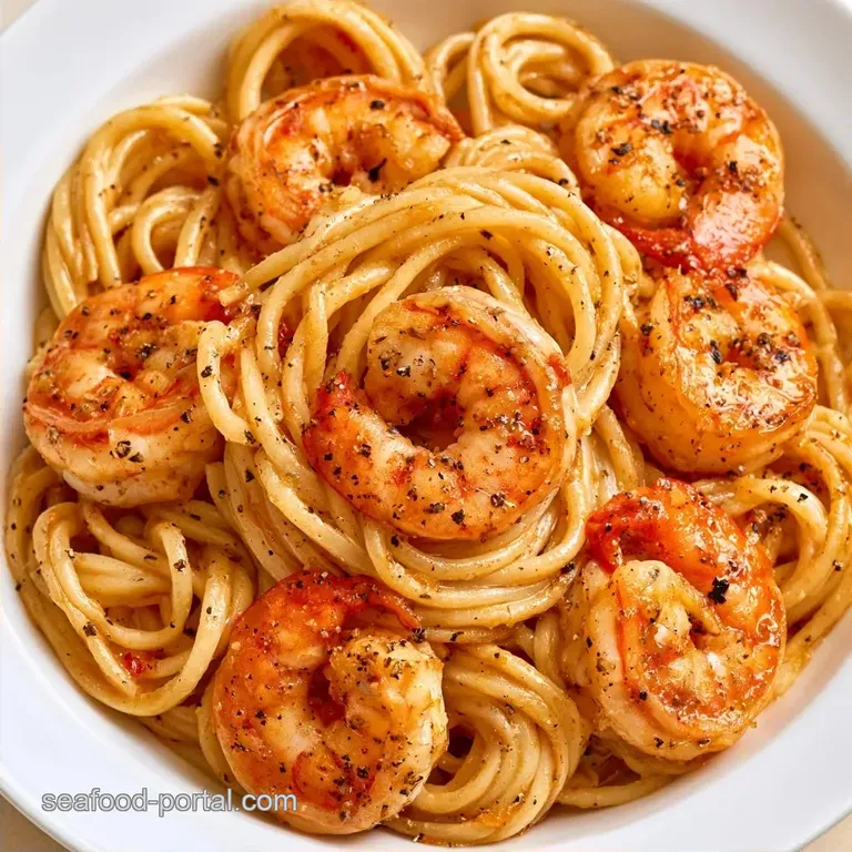 Spicy Shrimp Spaghetti with Garlic and Tomatoes