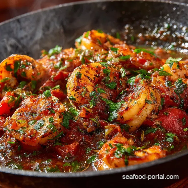 The Devilishly Good Shrimp Diablo Fiery Chipotle Prawns presentation