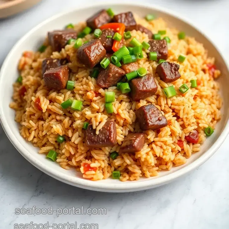 Steak-Tacular Fried Rice presentation