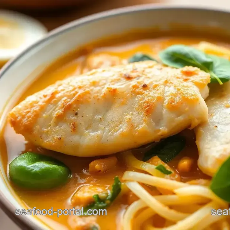 Steamed Mackerel Curry with Spinach and Basil