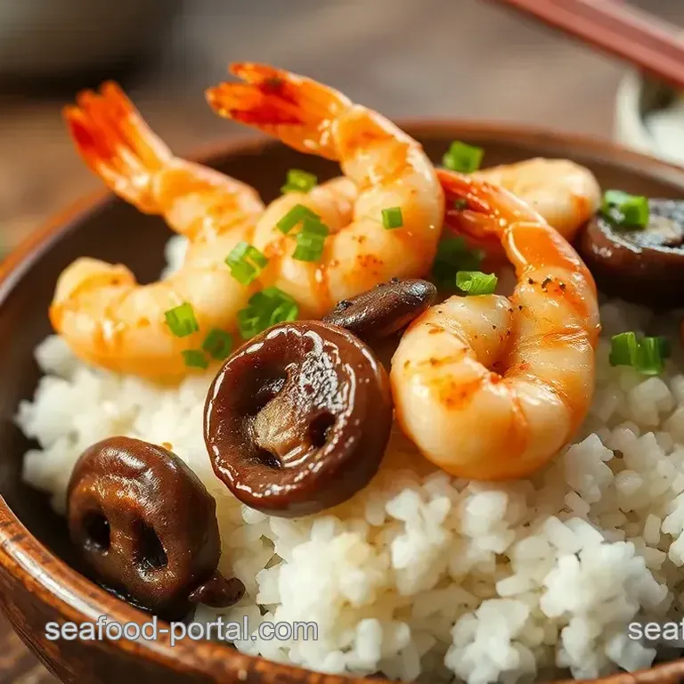Steam Shrimp & Shiitake Mushroom Sushi Rice