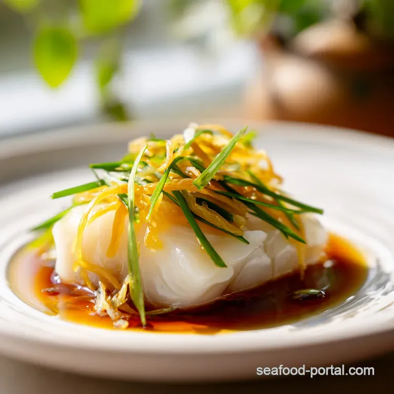 Delicious Steamed Cod Fish: Ginger and Scallion