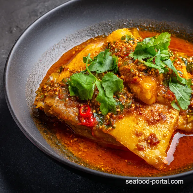 Steamed Pomfret Drenched in a Zesty Tom Yum Dream presentation