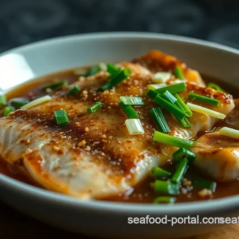 Steamed Sea Bass with Ginger and Scallions