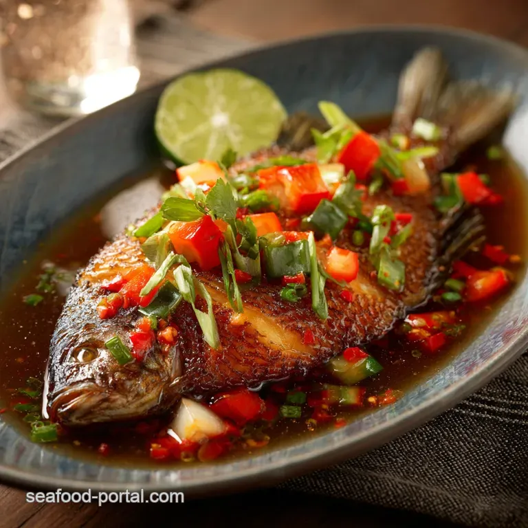 Thai Style Tilapia: Our Best Steamed Recipe with Zesty Lime Chili Sauce presentation