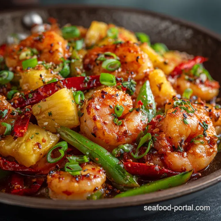 The Tropical Twist Sticky Spicy Pineapple Shrimp StirFry