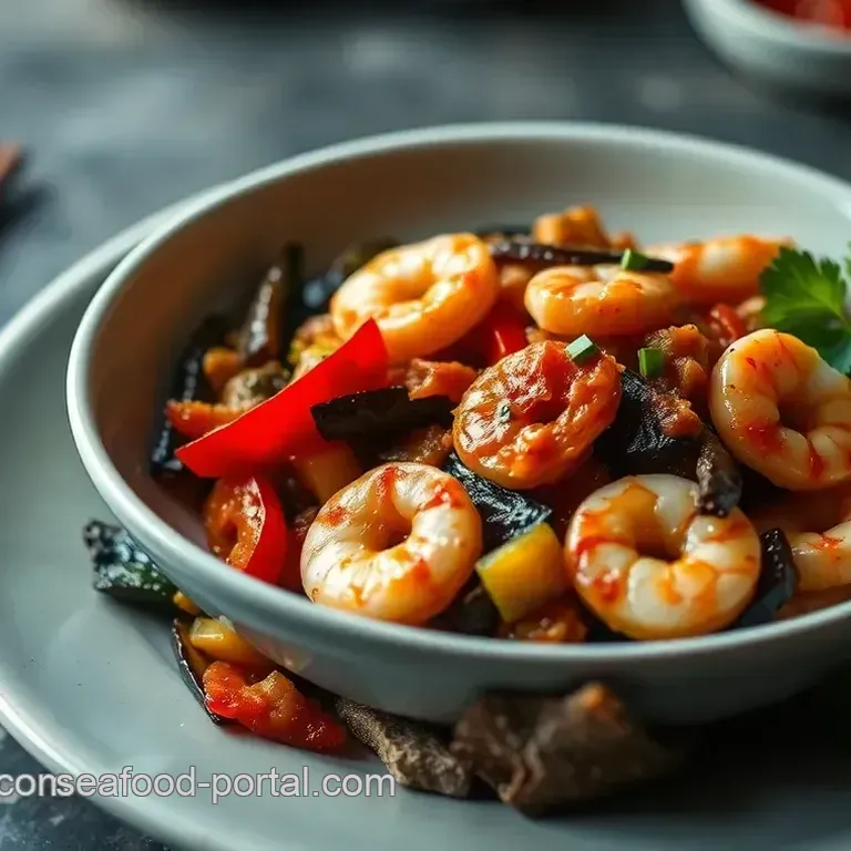 Easy Stir-Fried Eggplant with Shrimp and Tangy Kimchi Sauce Stir-Fried Eggplant with Shrimp and Kimchi Vinegar Sauce