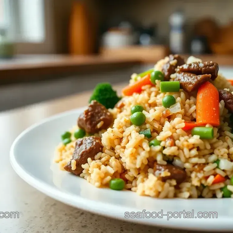 Beef Fried Rice with Fresh Vegetables