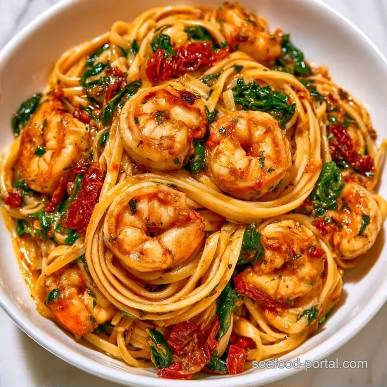 SunDried Tomato Shrimp Pasta with Spinach