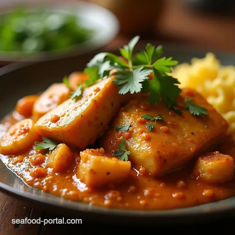 Sunkissed Goan Fish Curry presentation