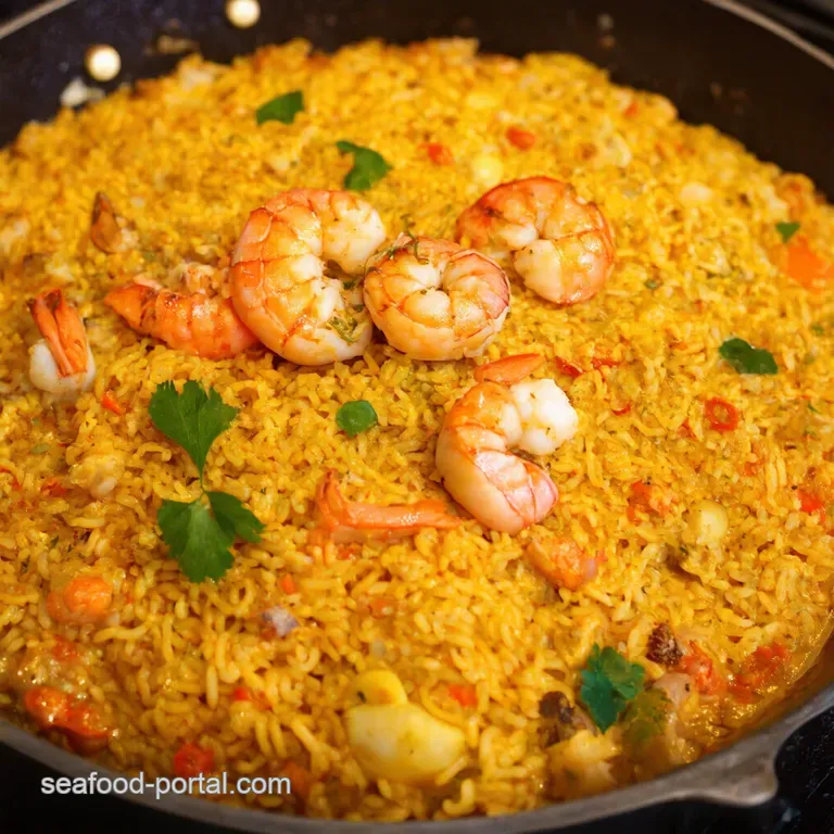 Sunkissed Seafood Paella presentation
