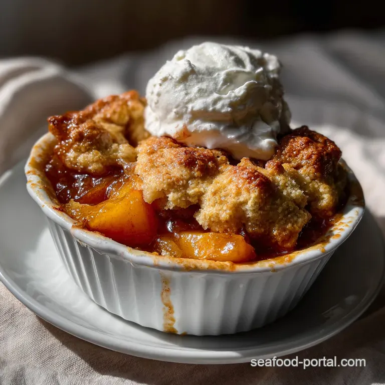The Super Easy Peach Cobbler: Quick Comfort Dessert presentation