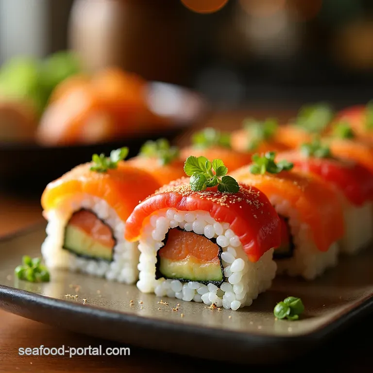 Sushi Cake Extravaganza presentation