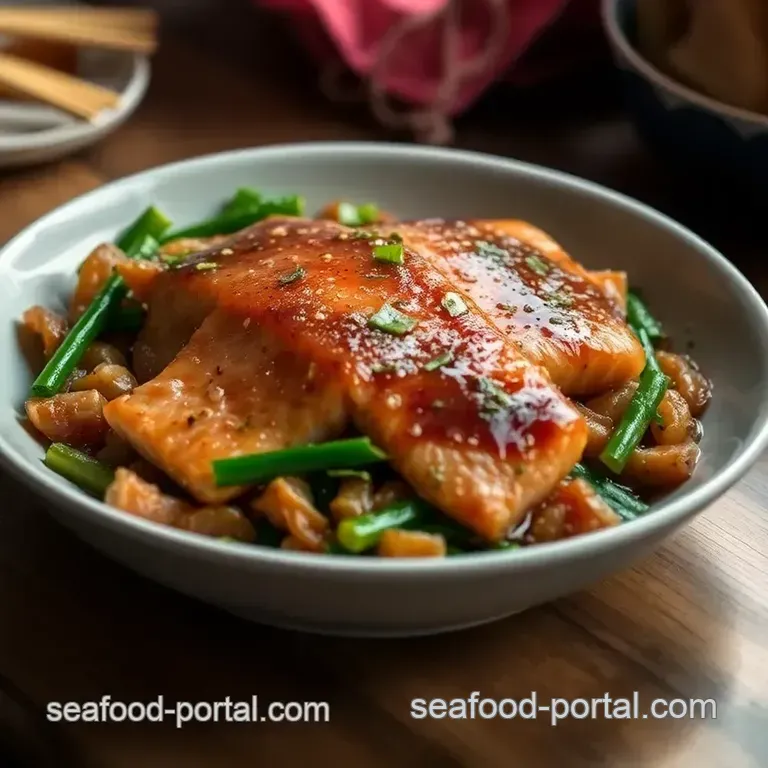 Sweet and Savory Brown Sugar Soy Sauce Salmon presentation