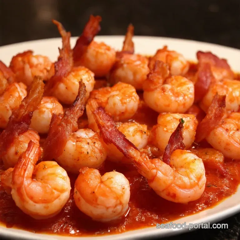 Sweet Heat Baconwrapped Shrimp Skewers presentation