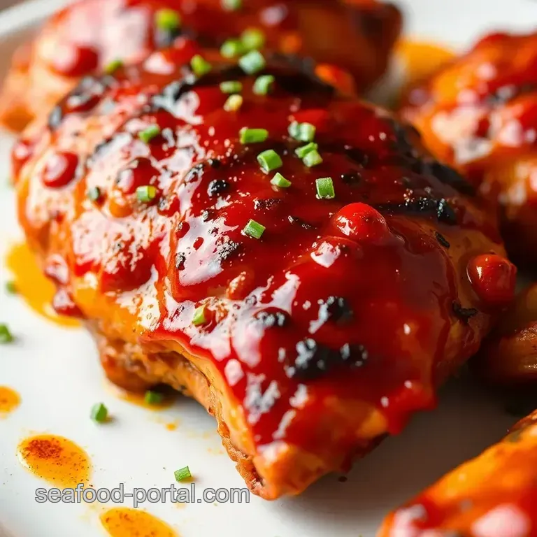 Sweet &amp Smoky Baked BBQ Chicken Breast presentation