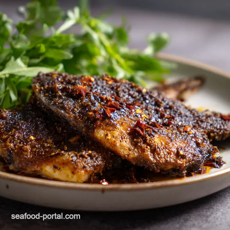 Sweet Spicy Blackened Catfish with Mango Salsa presentation