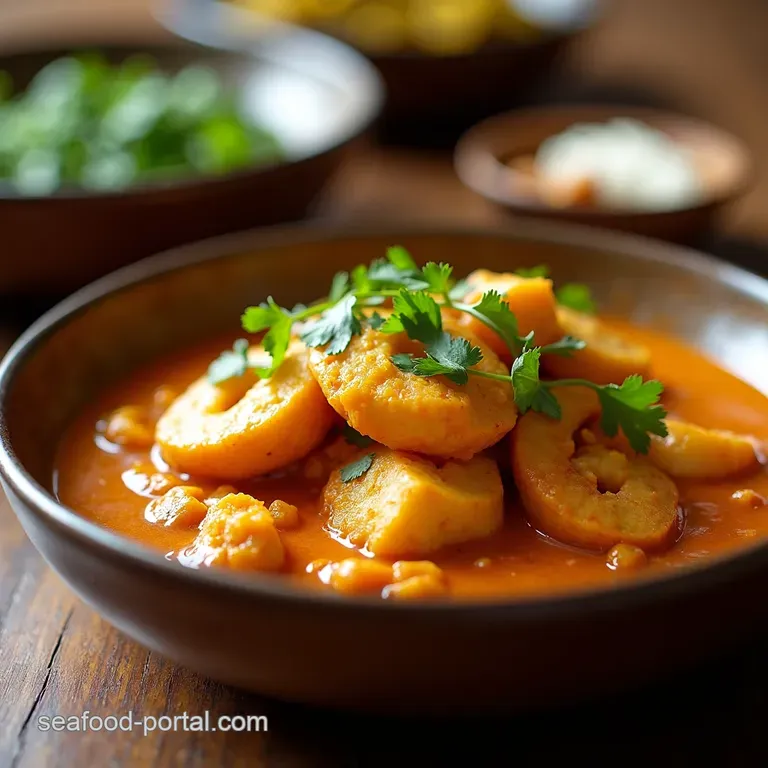 Tangy Tamarind Fish Curry a South Indian Delight presentation